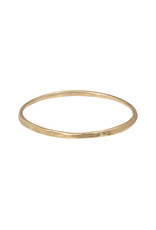 Oval Hammered Twist Bangle in Golden Bronze with (5) White Diamonds