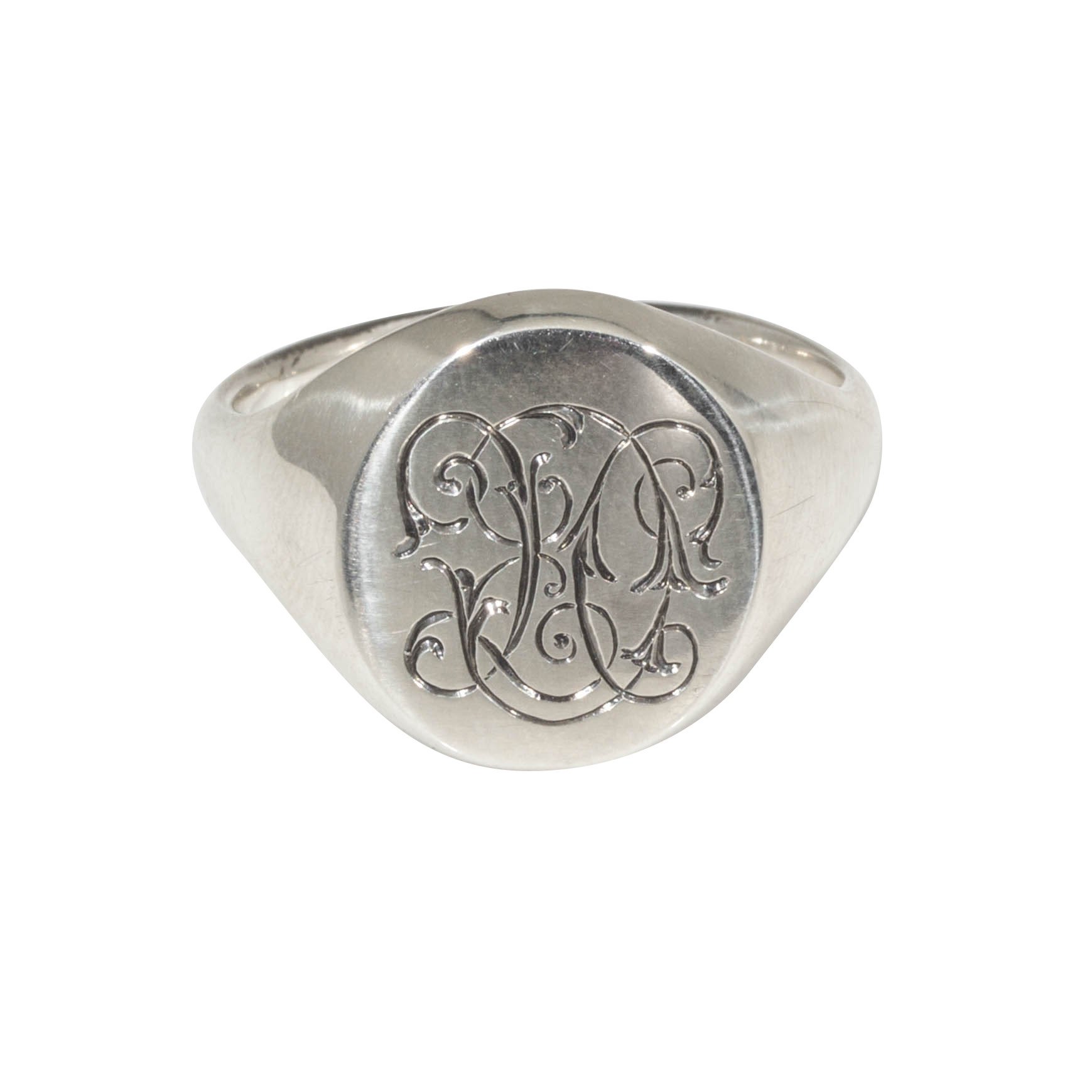 Engraved Oval Signet Ring