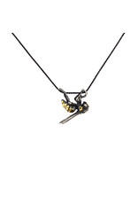 Golden Solitary Wasp Pendant