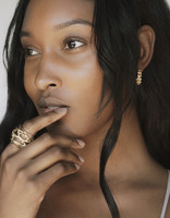 Banksia Lace Ring in Yellow Bronze