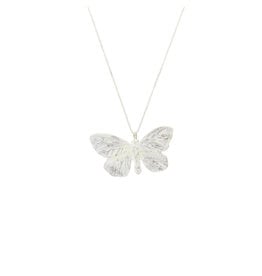 Cabbage White Butterfly Pendant in Bronze