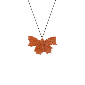 Comma Butterfly Pendant in Bronze