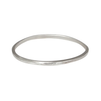 Carved Bangle in Silver