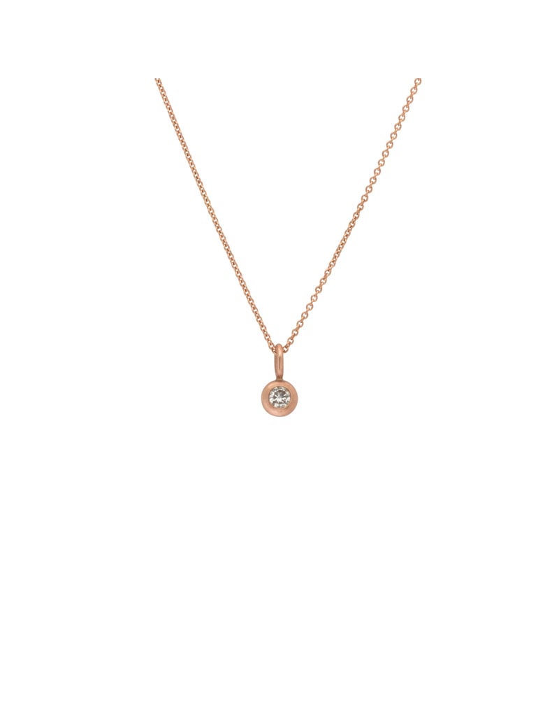 rose gold small diamond necklace