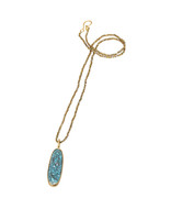 Moonscape Enamel Pendant in 18k Yellow Gold