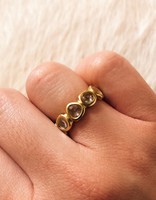 Eternity Band with Yellow Rose Cut Organic Sapphires in 18k Yellow Gold