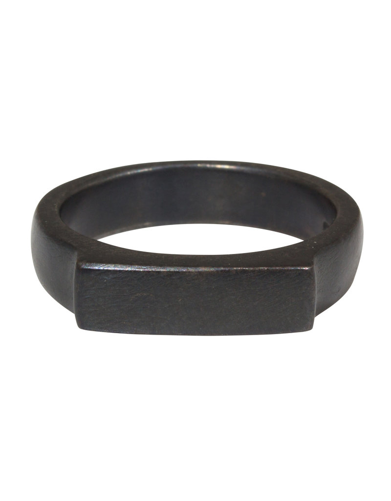 5mm Channel Ring in Oxidized Silver