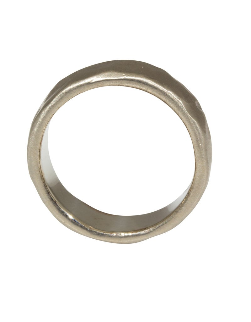 6mm Rough Band in 14k White Gold