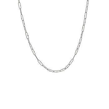 Medium Weight Short Links Chain in Oxidized Silver - 24"