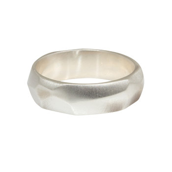 Wide Vault Ring in Silver