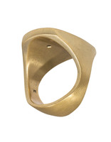 Bronze Box Ring with White Diamond