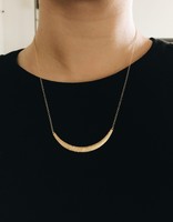 Compressed Sand Bar Necklace in 18k Yellow Gold
