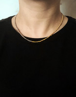 Seed Necklace in 18k Yellow Gold and Silver