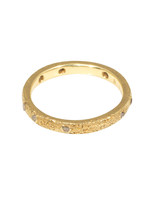 2.5mm Topography Band in 18k Yellow Gold with Diamond Mackels