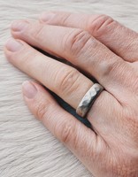 6mm Rough Band in 14k White Gold