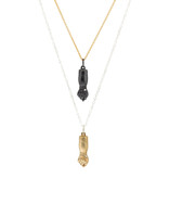 Hand of Figa Pendant in Yellow Bronze with Cognac Diamond