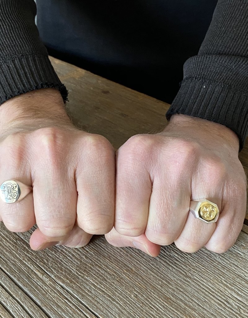 Engraved Oval Signet Ring