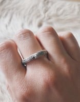 Thin Knot Ring in Fine Silver