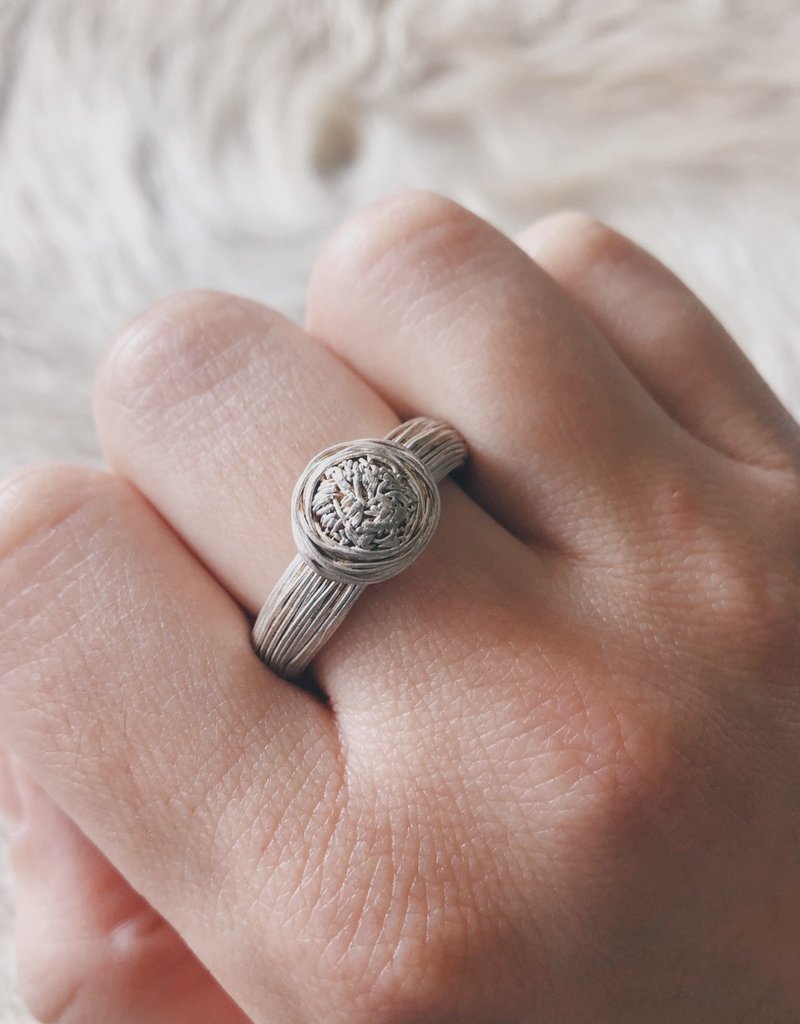 Top Knot Ring in Fine Silver