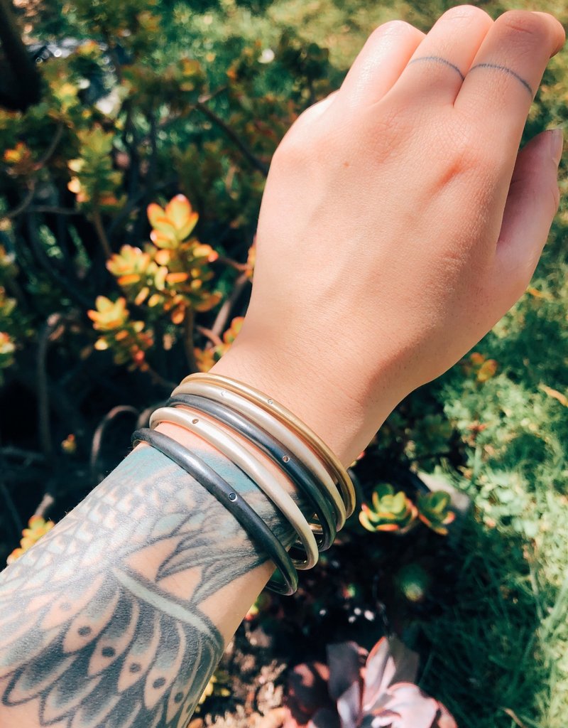 Tapered Bangle with 1.8mm Cognac Diamond