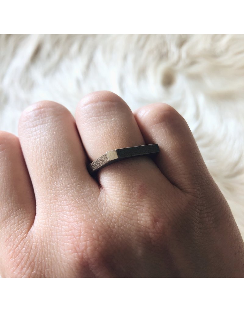 Angle Ring in Stainless Steel and Bronze Shibumi Gallery