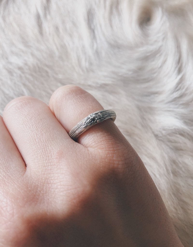 Thin Knot Ring in Fine Silver