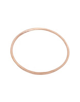 Oval Hammered Twist Bangle in 18k Rose Gold