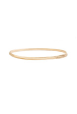 Oval Hammered Twist Bangle in 18k Rose Yellow Gold