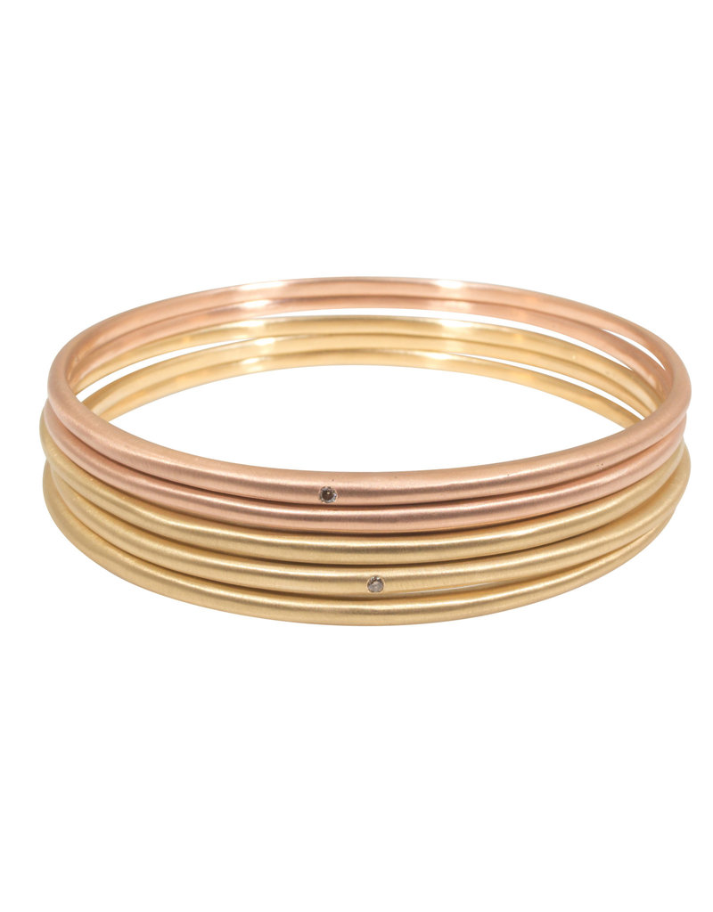 Delicate Tapered Bangle in 18k Rose Gold