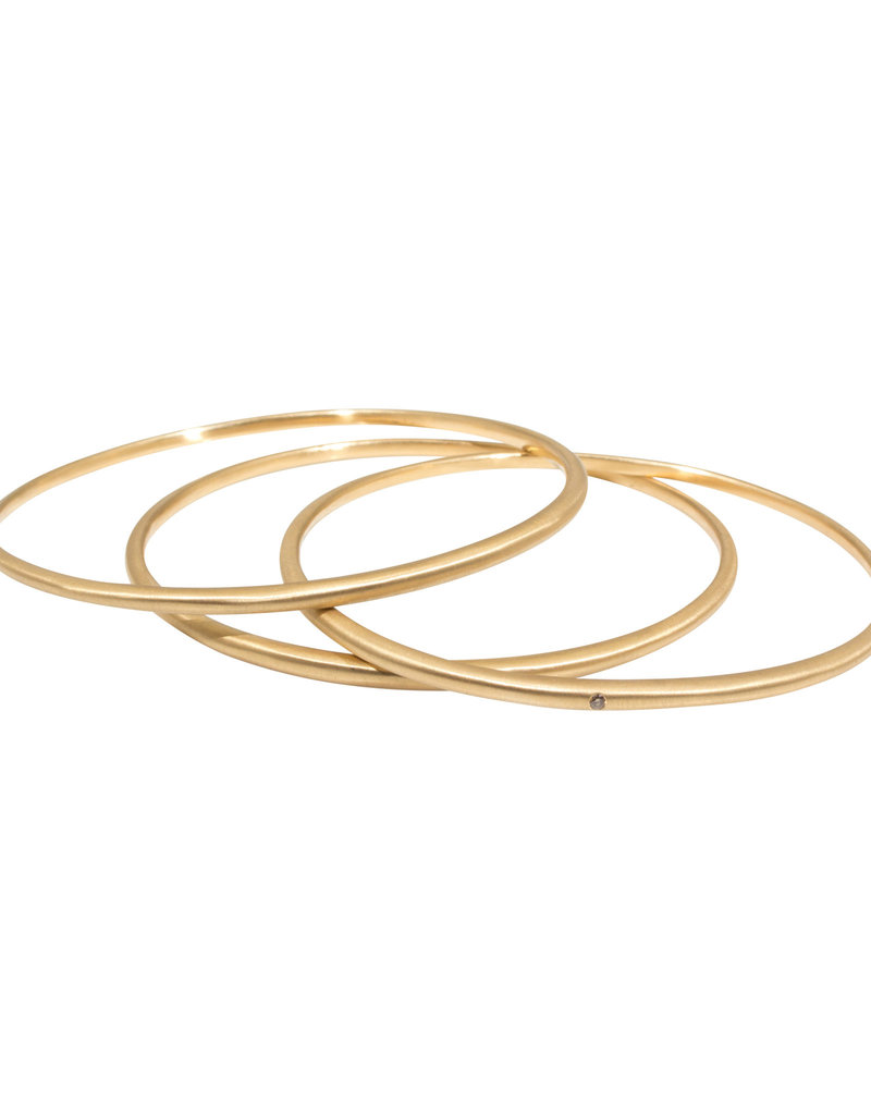 Delicate Tapered Bangle in 18k Rose Yellow Gold