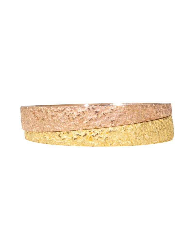 Tapered Sand Band in 14k Rose Gold