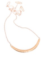 Compressed Sand Bar Necklace in 14k Rose Gold