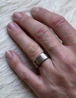 10mm Finger Shaped Band in Titanium  with Center 18k Rose Gold Inlay