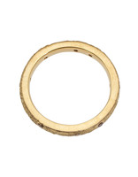 2.5mm Topography Band in 14k Yellow Gold with White & Cognac Diamonds