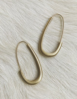 Oval Katachi Hoops in Bronze