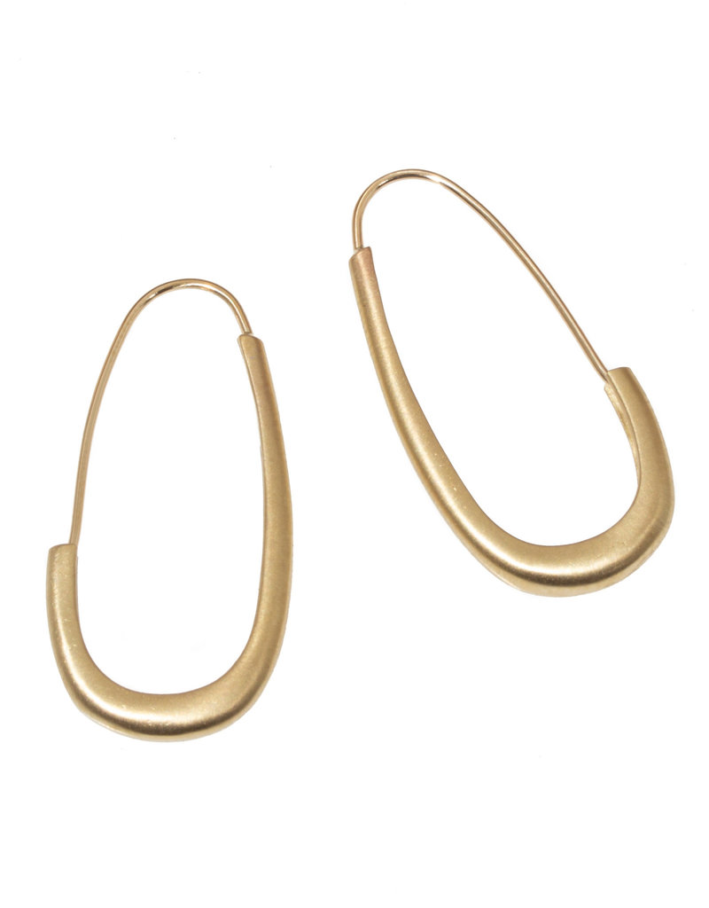 Oval Katachi Hoops in Bronze