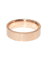 Medium Sand Edge Band in 14k Rose Gold