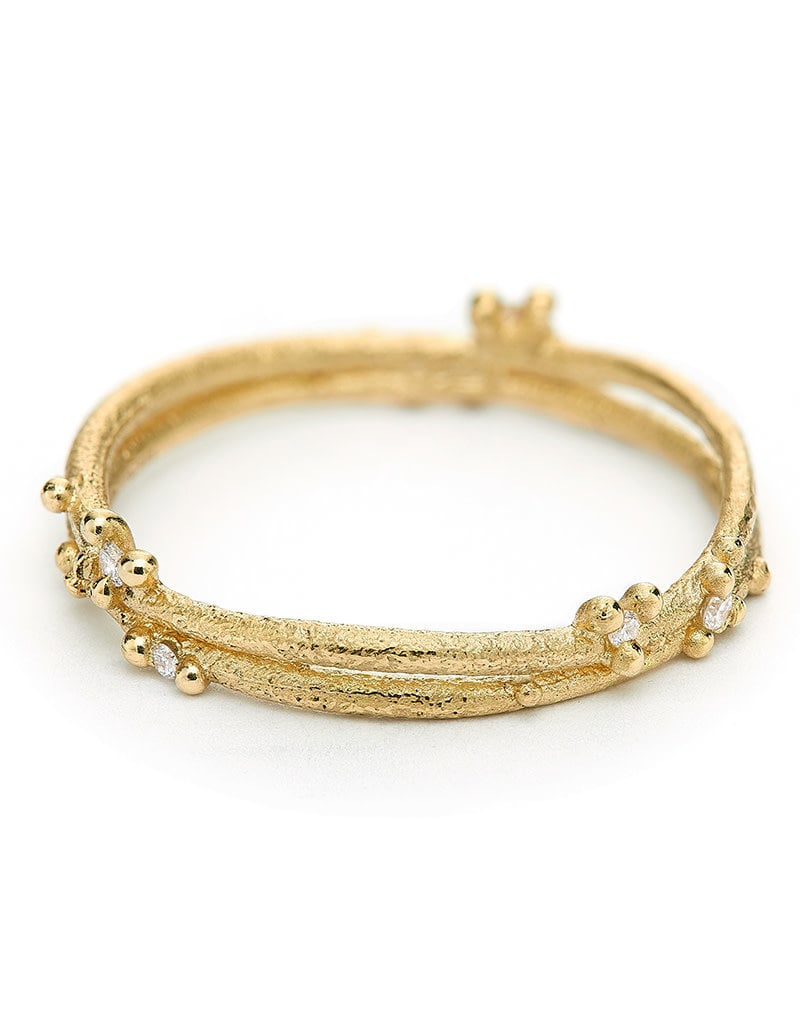 Diamond Encrusted Wrap Band in 18k Yellow Gold