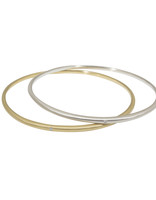 Delicate Tapered Bangle 14k Yellow Gold with White Diamond