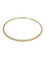 Delicate Tapered Bangle 14k Yellow Gold with White Diamond