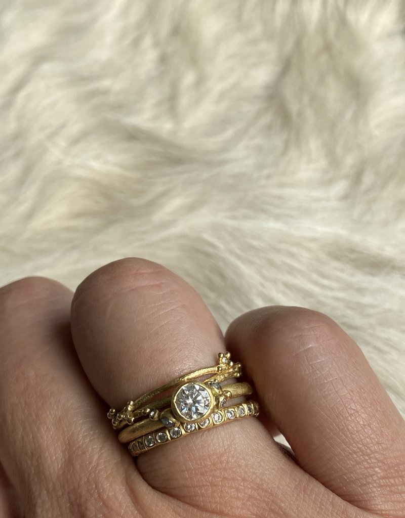 Diamond Encrusted Wrap Band in 18k Yellow Gold