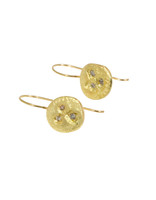 Hammered Nest Drop Earrings in 18k Yellow Gold