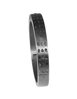 Parts of Four Linear Mega Pavé Sistema Bracelet in Blackened Silver