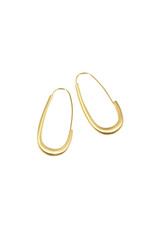 Oval Katachi Hoop Earrings in 18k Yellow Gold