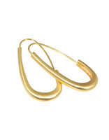 Oval Katachi Hoop Earrings in 18k Yellow Gold