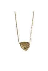 Alexis Pavlantos Rolling Rock Pendant in 14k Gold with Natural Diamond