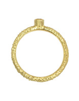 Brilliant Diamond Stacking Ring in Sand-Textured 18k Yellow Gold