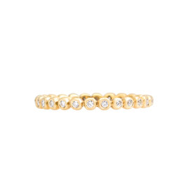 Marian Maurer Porch Band with 1.25mm Diamonds in 18k Yellow Gold