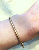 Delicate Tapered Bangle 14k Rose Gold with White Diamond