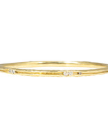 Channel Bracelet in 18k Yellow Gold with 9 White Diamonds